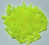 100 19mm Acrylic Dragonfly Bodies - Transparent Fluorescent Yellow